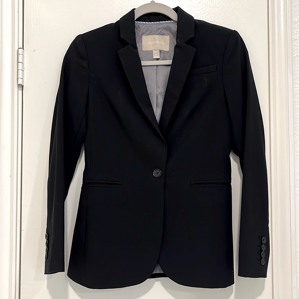 Banana Republic Black Suit Blazer
